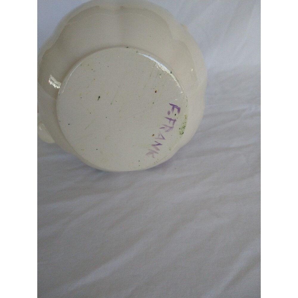 Small Hand Painted Signed Floral Pitcher and Bowl Set 1976 Violets Collectable - Picture 13 of 16